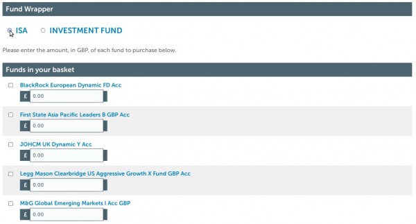 ISA investment fund