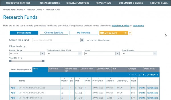 Research tool 1st page